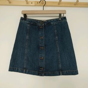 Loft Button Down Denim Skirt